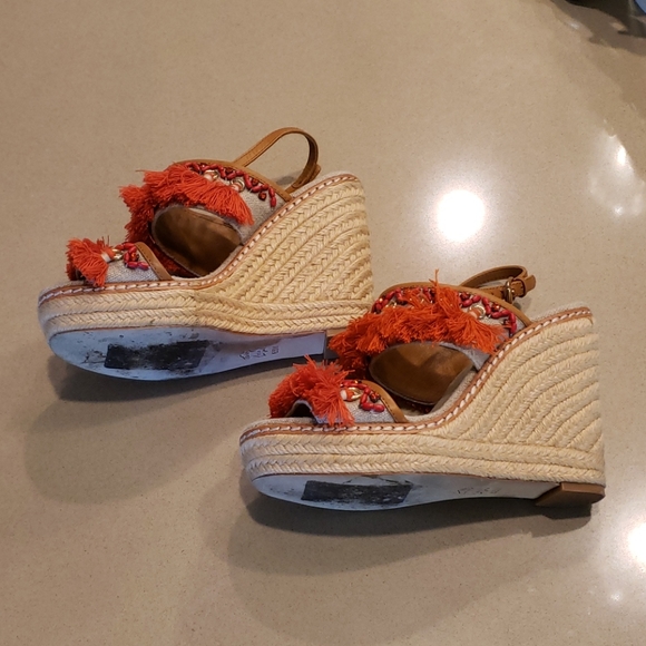 Tory Burch Niyah Espadrille Bohemain Wedge 6.5 - Picture 6 of 10